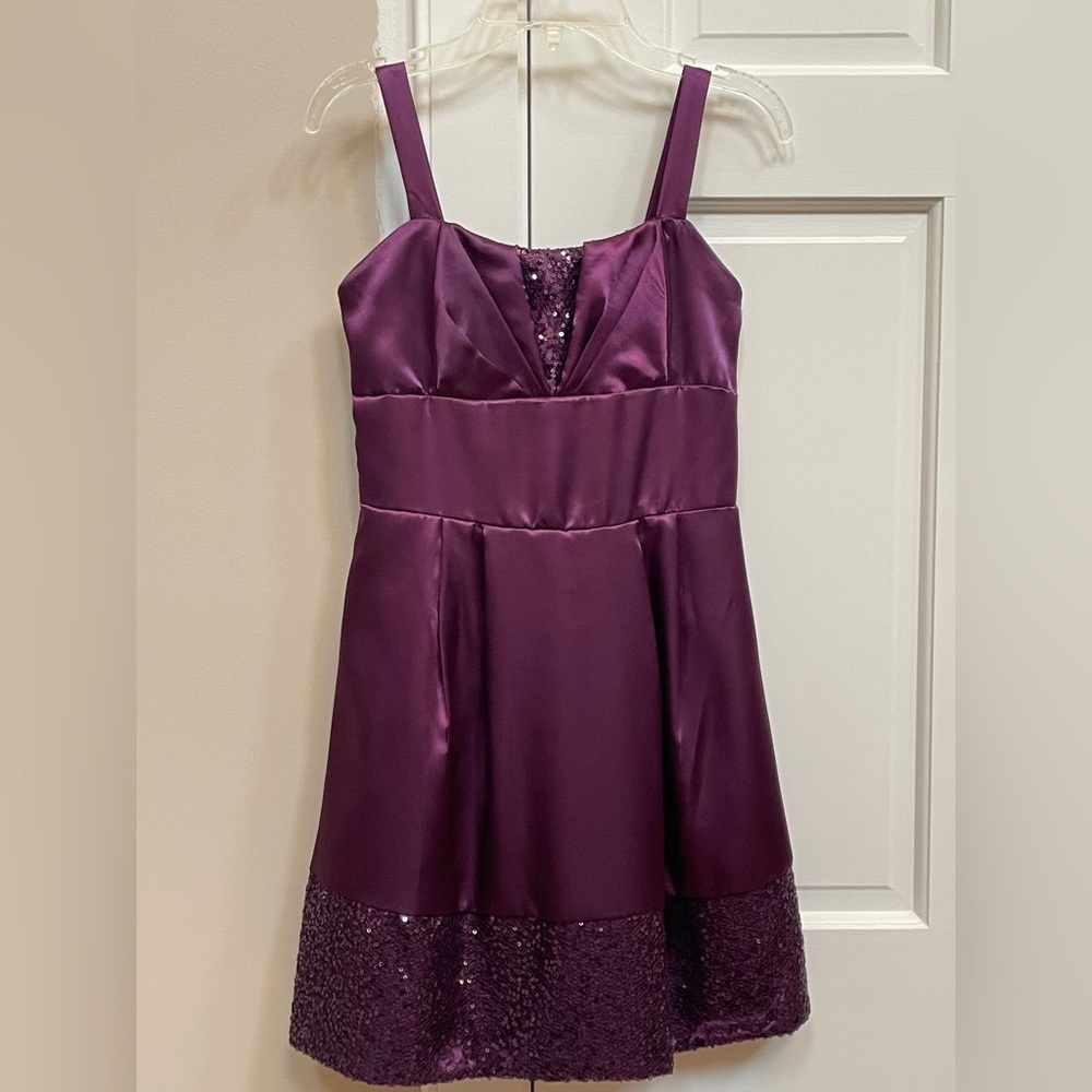 Un Deux Trois Purple Sequin Embellished Dress